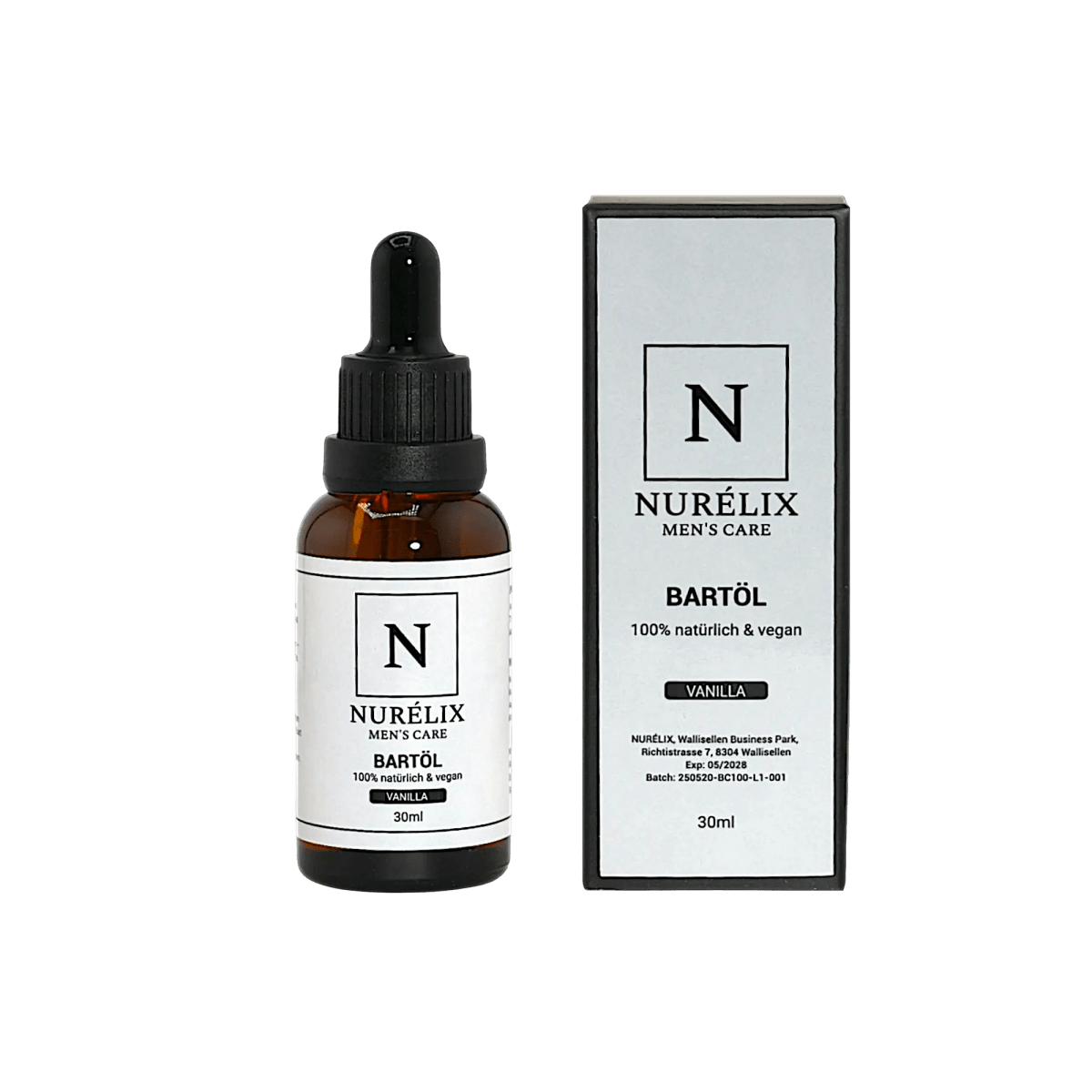 Bartöl Vanilla with natural oils for soft beard and vanilla scent.